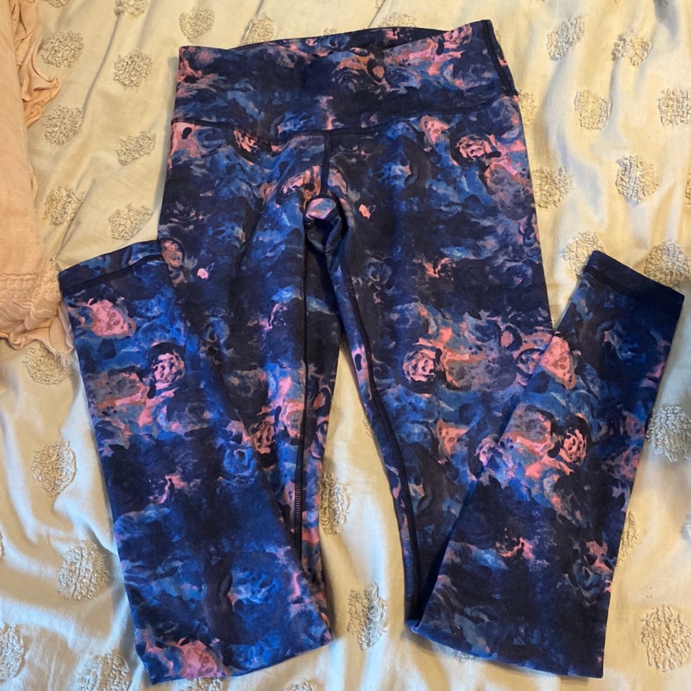 lululemon floral wunder under leggings